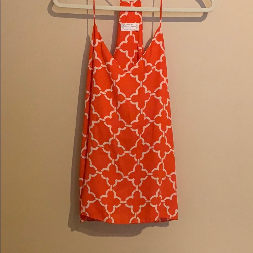 Orange Print Tank Too